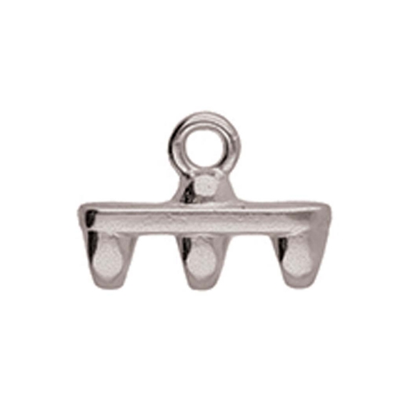 Picture of Rozos III SuperDuo Bead End Antiqued Silver Plate x1
