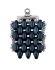 Picture of Rozos III SuperDuo Bead End Antiqued Silver Plate x1