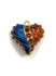 Picture of Cloisonné Pendant Heart 34x31mm with light Siam crystal Red x1 l