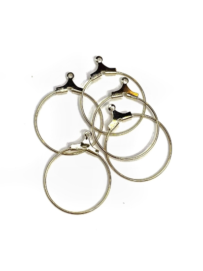 Picture of Beading Hoop 22mm round Gold Plate x10