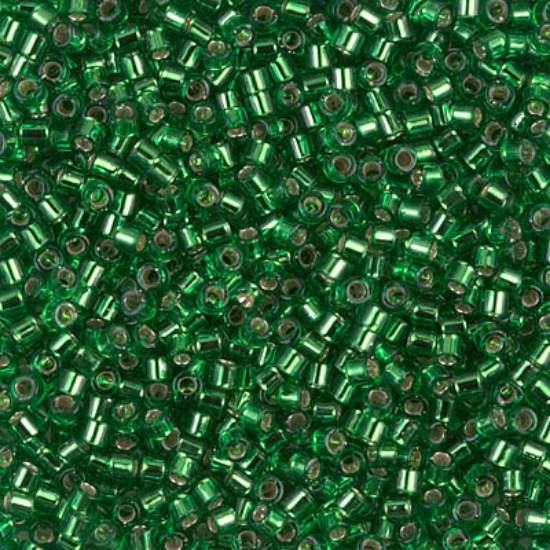 Picture of Miyuki Delica 10/0 DBM46 Silver Lined Green x10g 