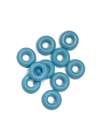Picture of Wheel Beads 10mm Light Blue x12