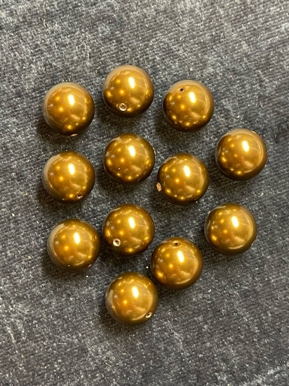 Picture of Swarovski 5810 Pearls 12mm Antique Brass Pearl x4