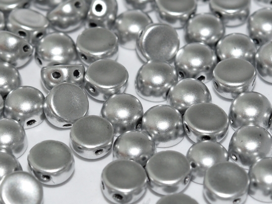 Picture of 2-Hole Cabochon 6mm Aluminium Silver x25