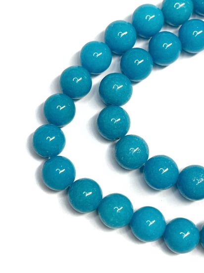 Picture of Mountain "Jade" 10mm round Blue Turquoise x10