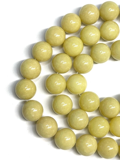 Picture of Mountain "jade" Round 12mm Yellow x5