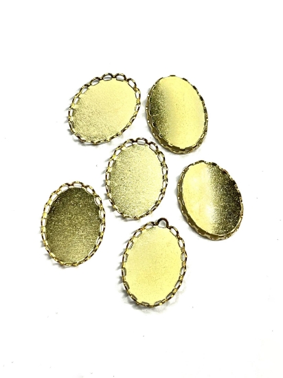 Picture of Pendant Setting Oval 18x13mm Gold Plate x5