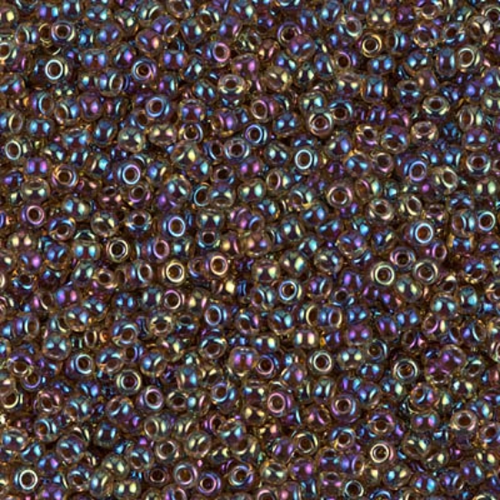 Picture of Miyuki Rocaille 15/0 357 Root Beer Lined Light Topaz AB x10g 
