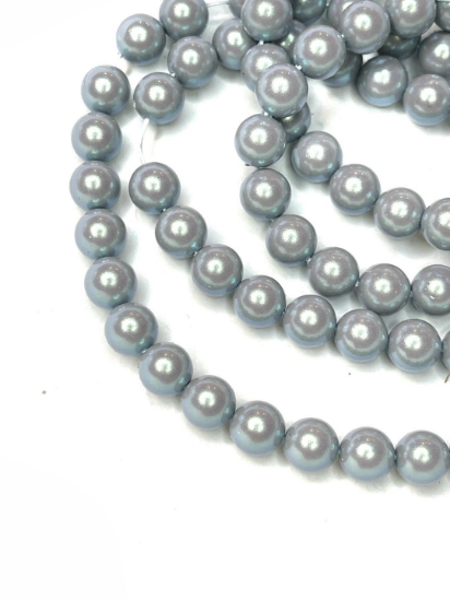 Picture of Preciosa Nacre Round Maxima 6mm Pearlescent Grey x50