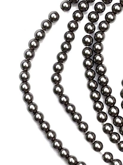 Picture of Preciosa Nacre Round Maxima 6mm Dark Grey Pearl x50