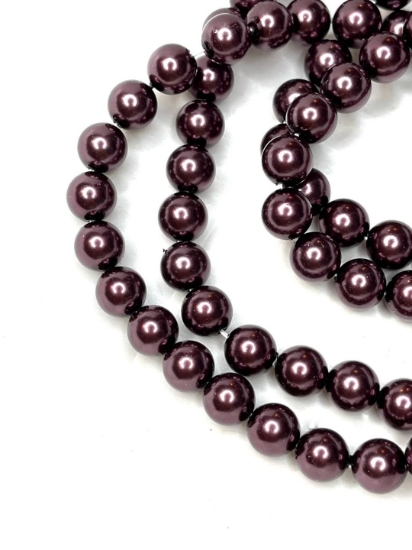 Picture of Preciosa Nacre Round Maxima 6mm Light Burgundy Pearl x50