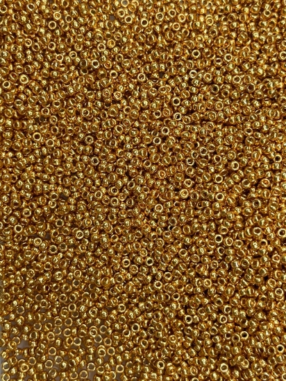 Picture of Miyuki Rocaille 15/0 4203 Duracoat Galvanized Yellow Gold x10g