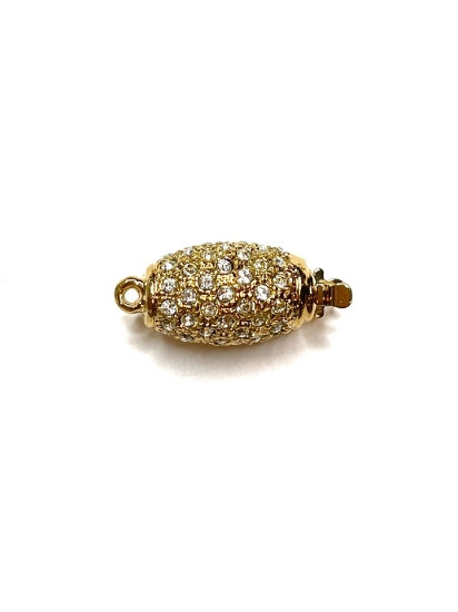 Picture of Neumann Clasp 20x10mm  w/ Swarovski Crystals 23kt Gold Plated x1