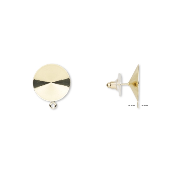 Picture of Earstud 18mm rivoli w/ Loop Gold Tone x2