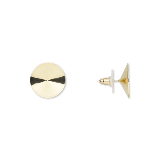 Picture of Earstud 16mm rivoli Gold Tone x2