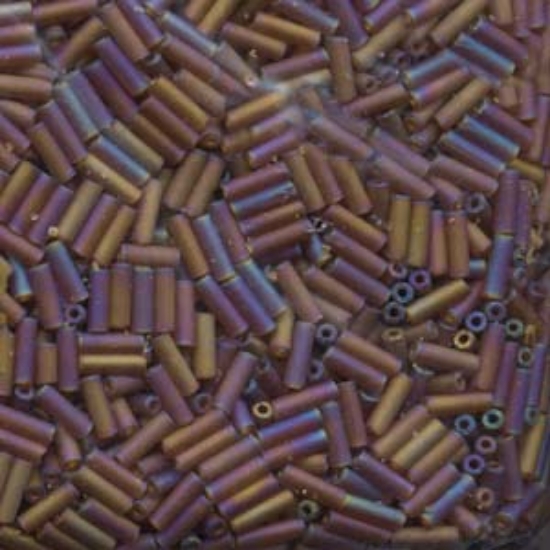 Picture of Matsuno Bugle Bead 6mm 024F Transparent Fabulous Dark Topaz x10g