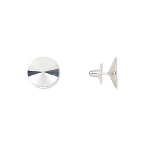 Picture of Earstud 16mm rivoli Silver Tone x2