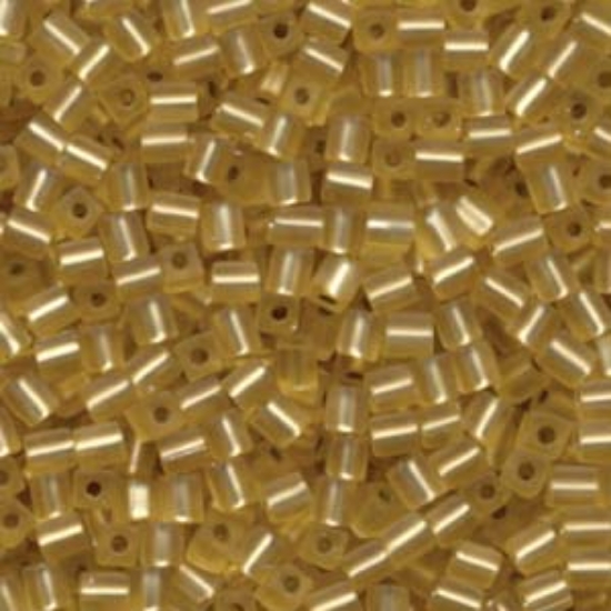 Picture of Miyuki Cubes 4mm 3F Silver Lined Gold Mat x10g