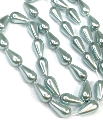 Picture of Preciosa Nacre Pear 15x8mm Light Blue Pearl x5