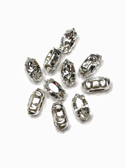 Picture of Preciosa Maxima Navette in Silver Setting 10x5mm Crystal x1