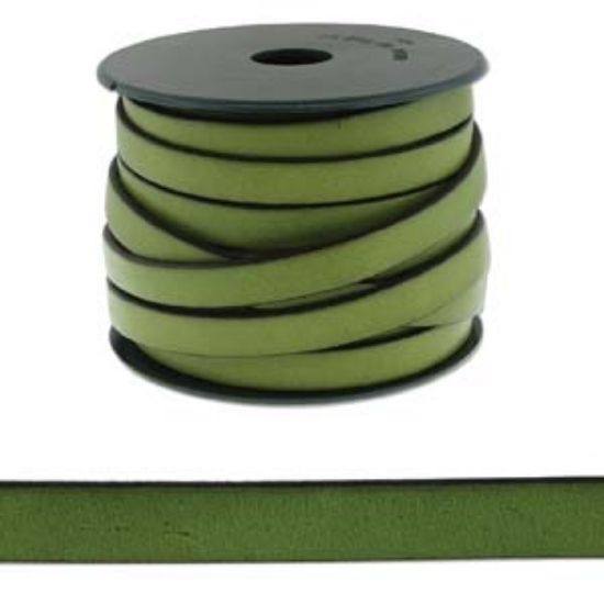 Picture of Licorice Flat Leather 10x2mm Green x10cm