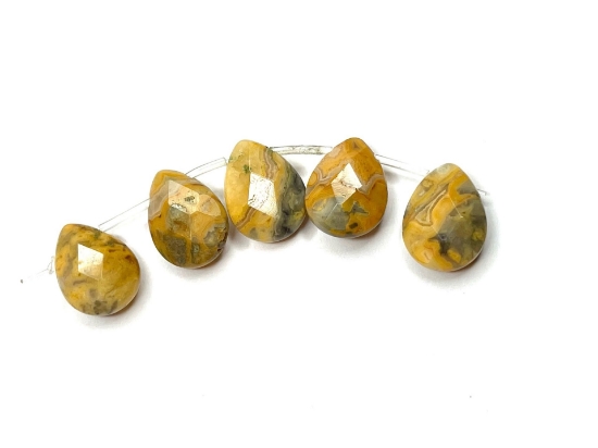 Picture of Crazy Lace Agate (natural) 16x12mm Facet Drop x5