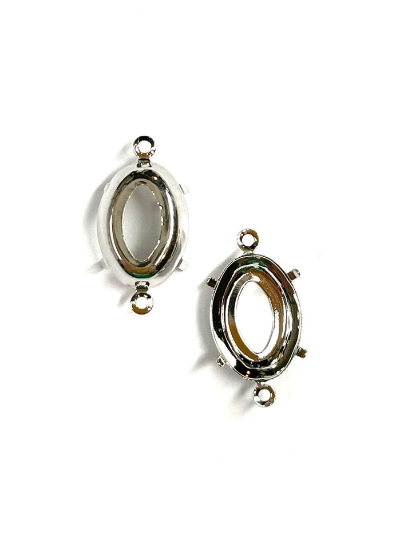 Picture of Setting for 4120 w/ 2 loops 14x10mm Silver Tone  x1