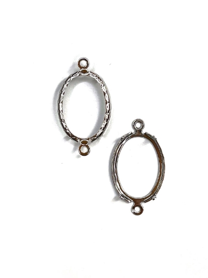 Picture of Setting for 4120 w/ 2 loops 18x13mm Silver Tone  x1