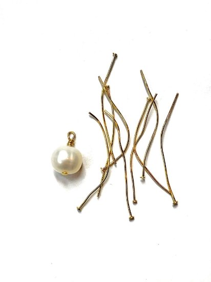 Picture of Head pin fine 30x0,5mm Gold x20