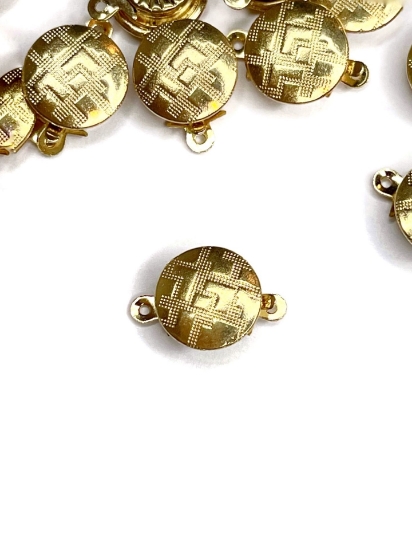 Picture of Box Clasp 10mm round Gold Plated x1