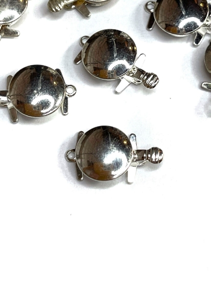 Picture of Box Clasp Round 10mm Silver x1