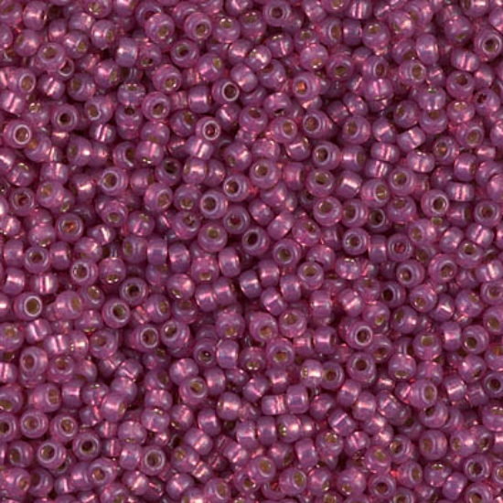 Picture of Miyuki Rocaille 11/0 4247 Duracoat Silver Lined Dyed Peony Pink x9g 