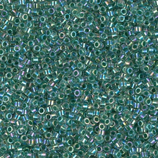 Picture of Miyuki Delica 11/0 DB60 Lime Lined Crystal AB x10g