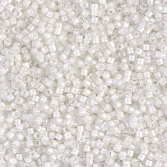 Picture of Miyuki Delica 11/0 DB66 White Lined Crystal AB x10g