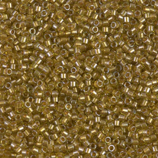 Picture of Miyuki Delica 11/0 DB909 Sparkling Marigold Lined Chartreuse x10g