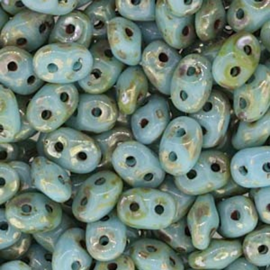 Picture of SuperDuo 2,5x5mm Turquoise Blue Picasso x10g