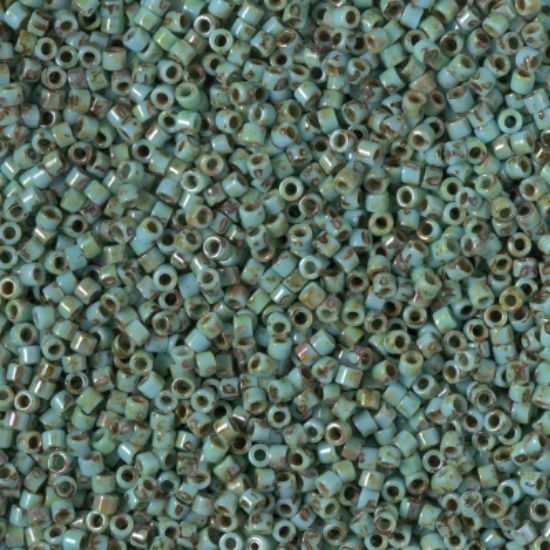Picture of Miyuki Delica 10/0 DBM2264 Opaque Turquoise Blue Picasso x10g