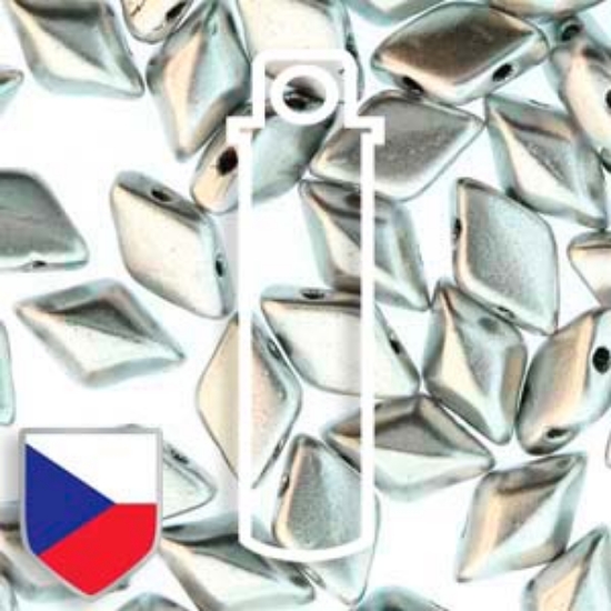 Picture of GemDuo 2-hole 5x8mm Bronze Aluminum Czech Shield x8g
