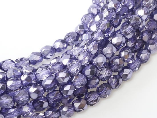 Picture of Fire-Polished 4mm Crystal Violet Metallic Ice x100