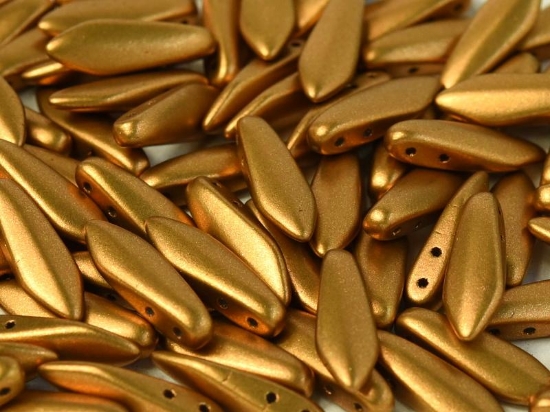 Picture of Dagger 2-hole 5x16mm Brass Gold x8