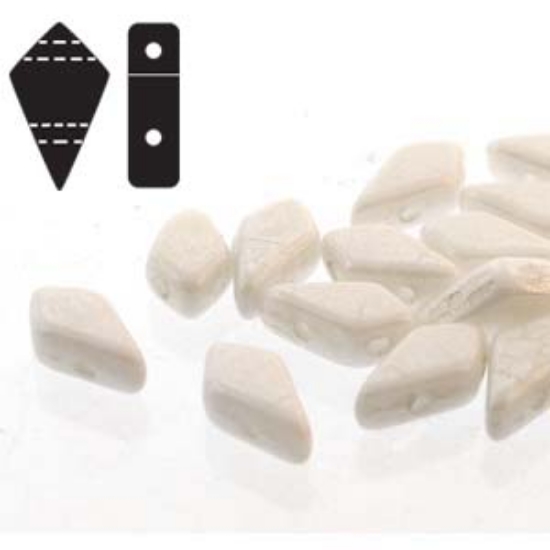 Picture of Kite Beads 9x5mm Chalk Luster x10g 
