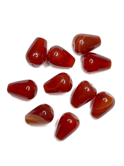 Picture of Carnelian/Red Agate Bead Teardrop 14x10mm x1