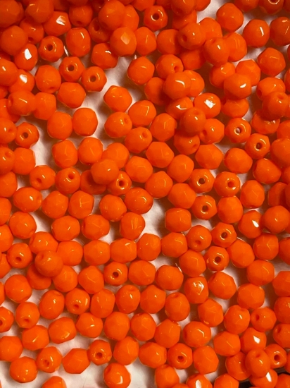 Picture of Fire-Polished 4mm Opaque Orange x100