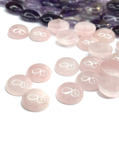 Picture of Cabochon Rose Quartz 15mm round x1