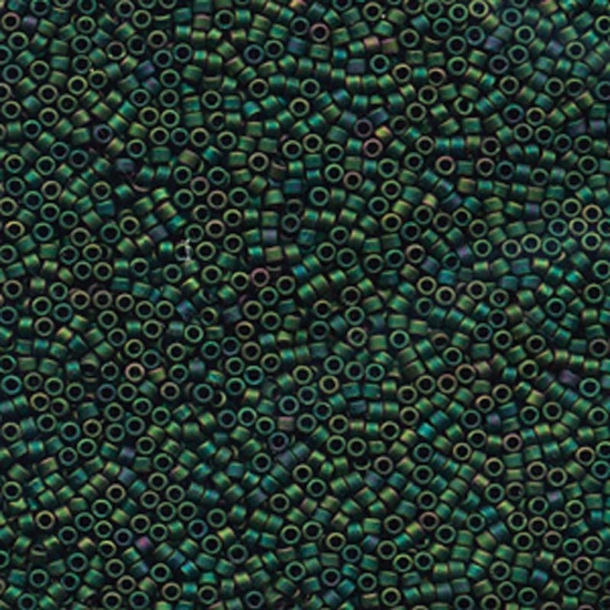 Picture of Miyuki Delica 11/0 DB327 Mat Metallic Dark Green Iris x10g
