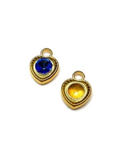 Picture of Cabochon setting 1122 Rivoli Heart 6mm SS29 Gold Tone x1