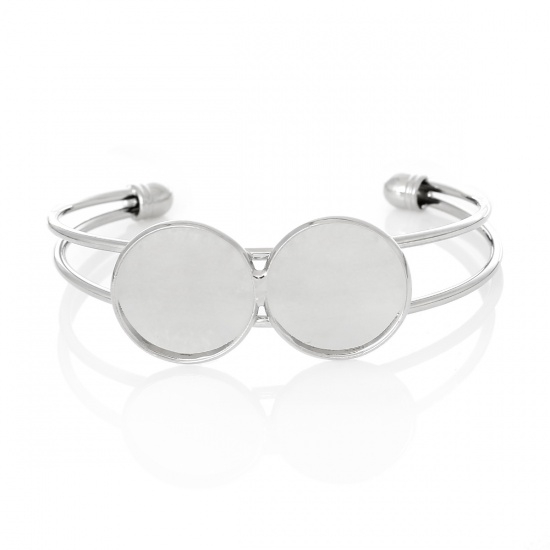 Picture of Bracelet Cuff Setting  20mm round (2) Silver x1