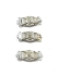 Picture of Vintage Clasp Art Nouveau Bow with strass 22x8mm Silver x1
