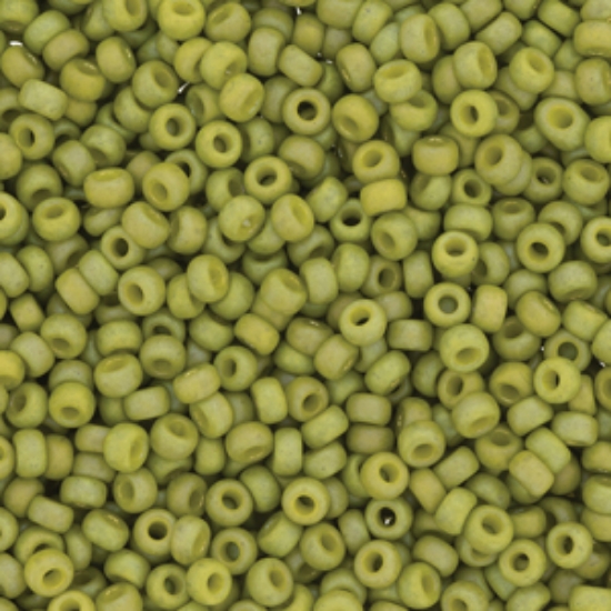 Picture of Miyuki Rocaille 15/0 4697 Opaque Glazed Rainbow Olive x10g 