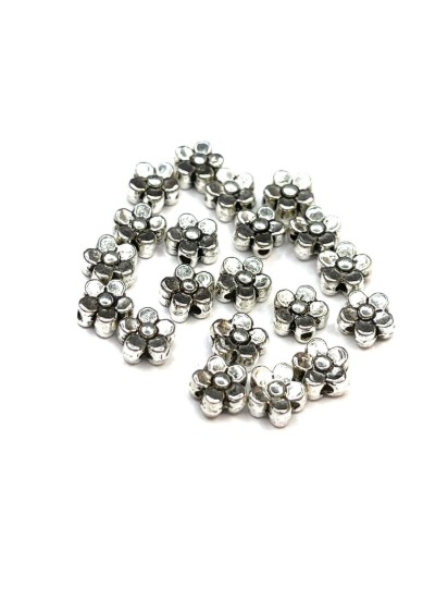 Picture of Metal Spacer Bead Daisy 5mm Antique Silver x10